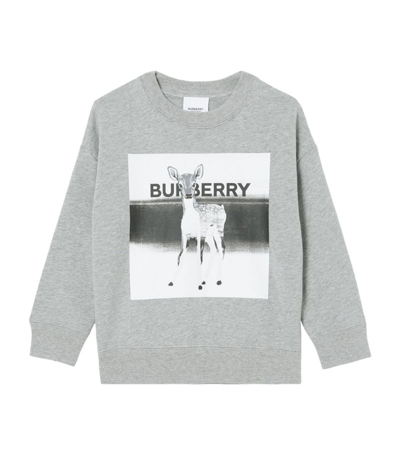 Shop Burberry Kids Montage Print Sweatshirt (3-14 Years) In Grey