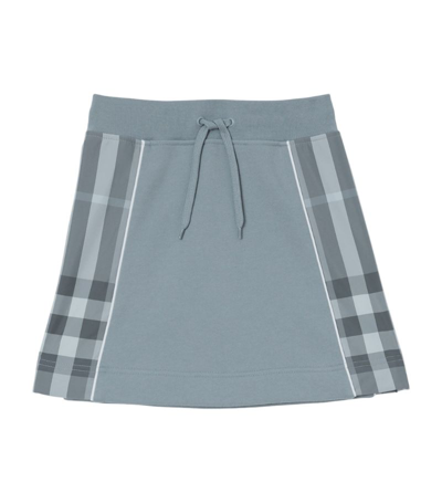 Shop Burberry Kids Vintage Check Panel Skirt (3-14 Years) In Blue