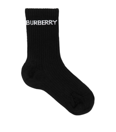 Shop Burberry Logo Ankle Socks In Black