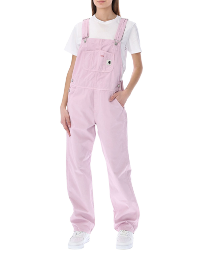 Shop Carhartt W Bib Straight Overall In Pale Rose