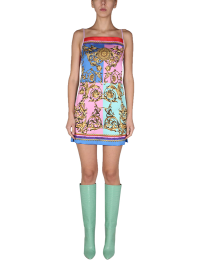 Shop Versace Jeans Couture Garland Sun Dress In Multicolor