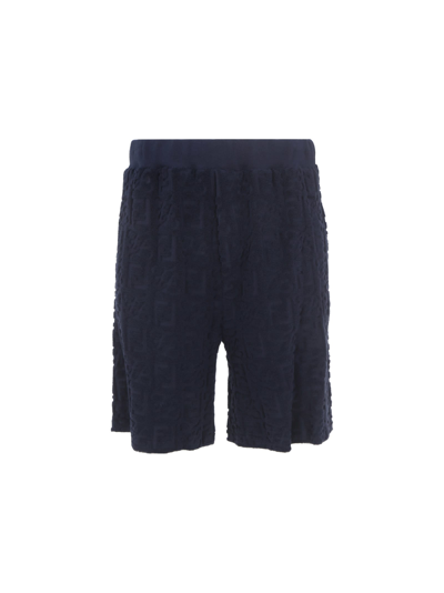 Shop Fendi Shorts In Blu Navy