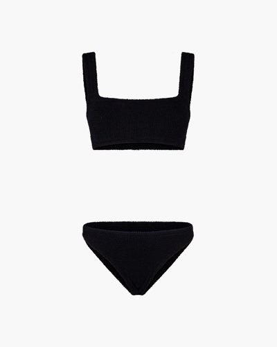 Shop Hunza G Crinkle Xandra Bikini Set In Black