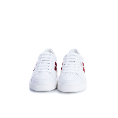 Shop Bally Moony Leather Sneakers In White
