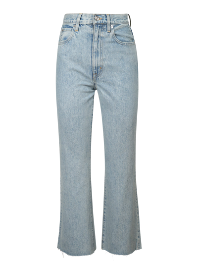 Shop Slvrlake Flared Crop Jeans Frankie In Blue
