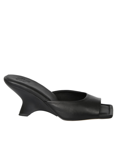 Shop Gia Borghini High-heel Leather Sandals In Black