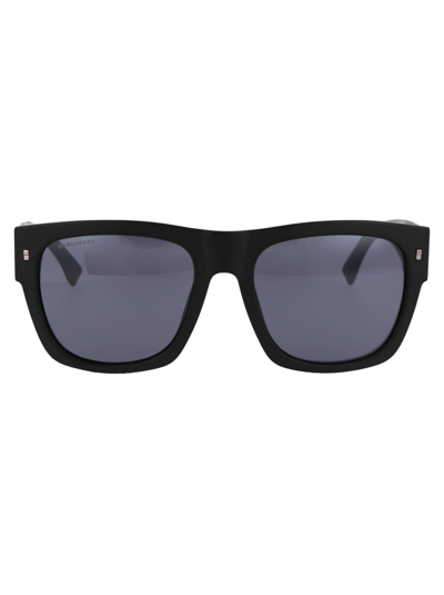 Shop Dsquared2 Icon 0004/s Sunglasses In 003t4 Matte Black