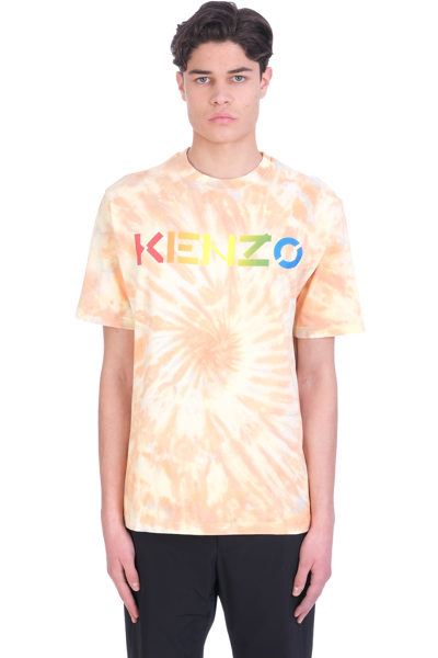 Shop Kenzo T-shirt In Orange Cotton