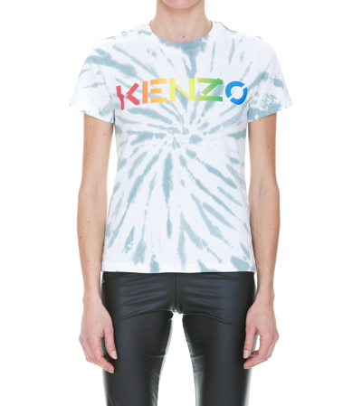 Shop Kenzo Logo T-shirt In Multicolor