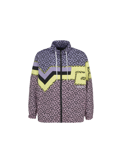 Shop Versace Jacket In Candy/black