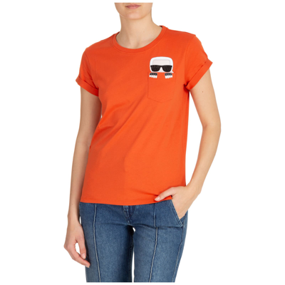 Shop Karl Lagerfeld K/ikonik T-shirt In Arancione