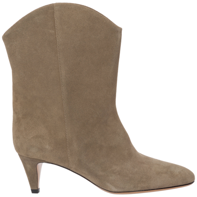 Shop Isabel Marant Dernee Ankle Boots In Taupe