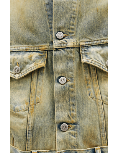 Maison Margiela Asymmetrical Distressed Denim Vest In Blue