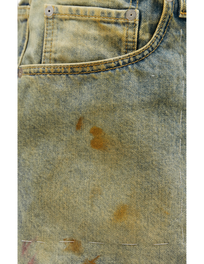 Maison Margiela Asymmetrical Distressed Denim Vest In Blue