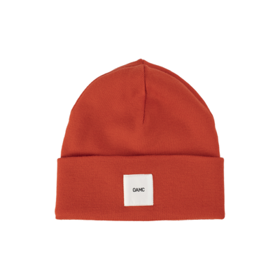 Shop Oamc Wool Beanie With Patch In Orange