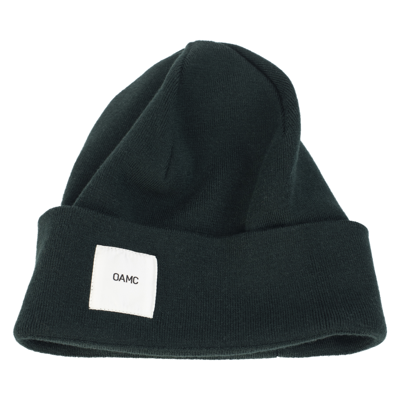 Shop Oamc Wool Beanie With Patch In Green
