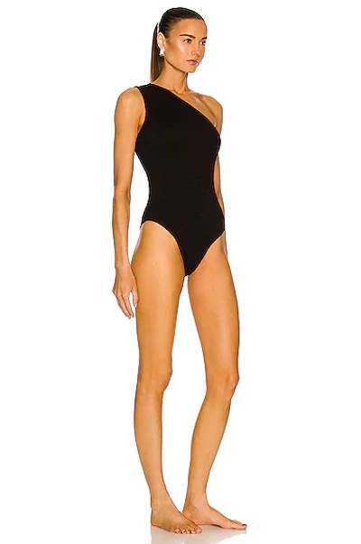 Shop Bottega Veneta Nylon Crinkle Swimsuit In Black