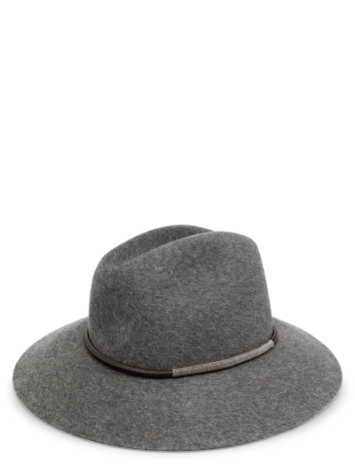 Shop Brunello Cucinelli Hats Grey