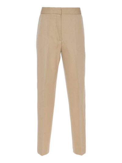 Shop Burberry Women's Trousers -  - In Beige Wool