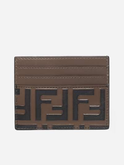 Shop Fendi Ff Leather Card Holder
