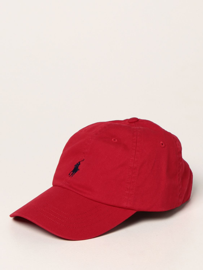 Shop Polo Ralph Lauren Baseball Cap In Red
