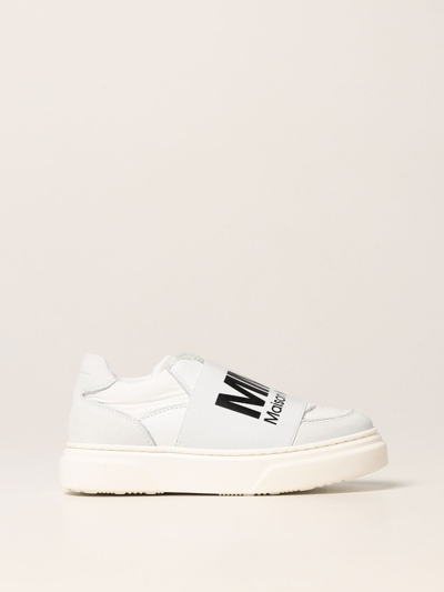 Shop Mm6 Maison Margiela Sneakers In Nylon And Suede In White