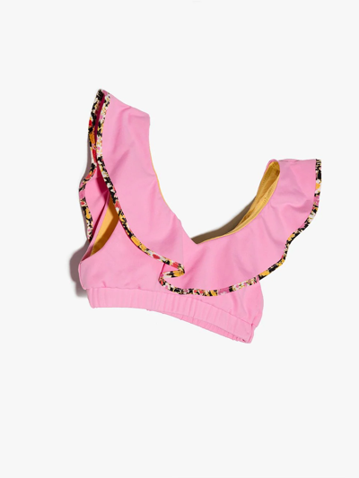 Marysia Kids' Bumby Ruffled Bikini Top In Pink