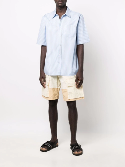 Diesel Panelled Multi-pocket Cargo Shorts In Neutrals