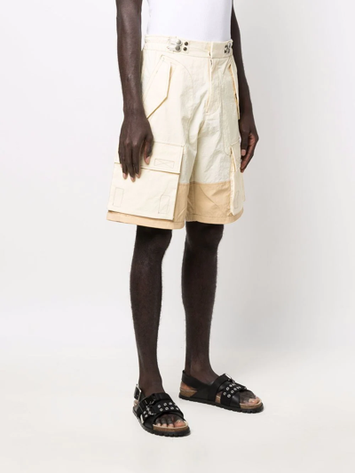 Diesel Panelled Multi-pocket Cargo Shorts In Neutrals