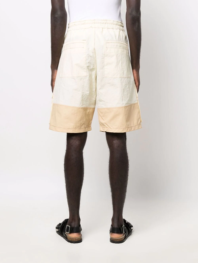 Diesel Panelled Multi-pocket Cargo Shorts In Neutrals