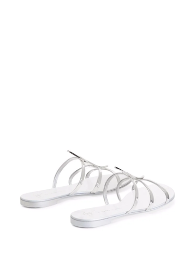 Shop Giuseppe Zanotti Syrma G-strap Sandals In Silver
