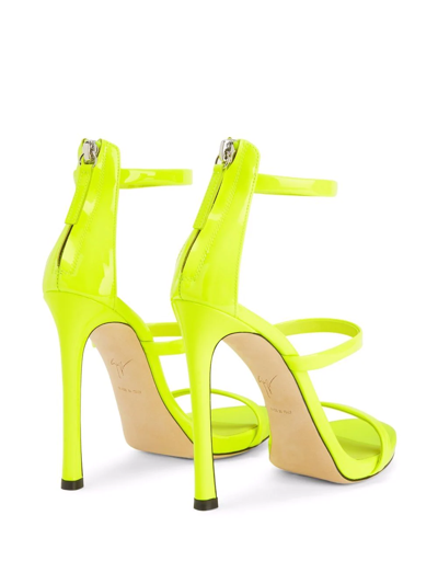 Shop Giuseppe Zanotti Harmony Patent Leather Sandals In Yellow