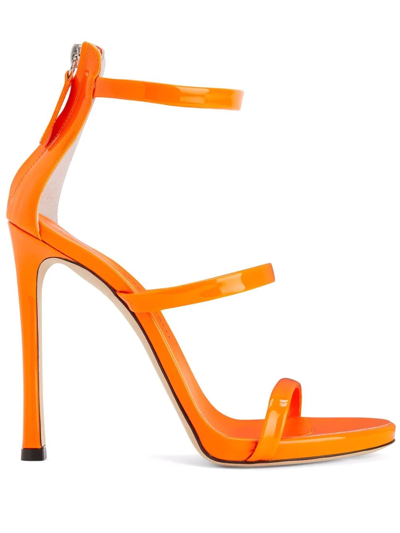 Shop Giuseppe Zanotti Harmony 120mm Sandals In Orange
