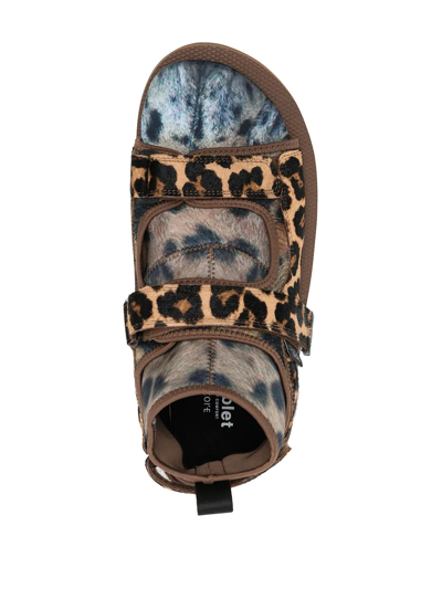 Shop Doublet Animal-foot Layered Sandals In Brown
