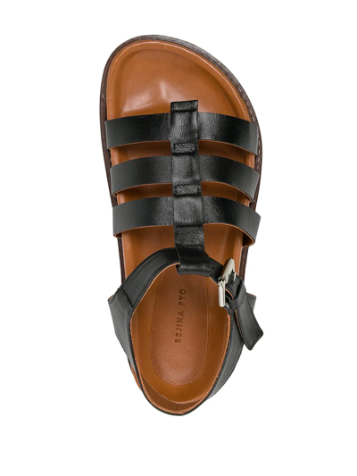 Shop Rejina Pyo Cami 30mm Leather-strap Sandal In Black