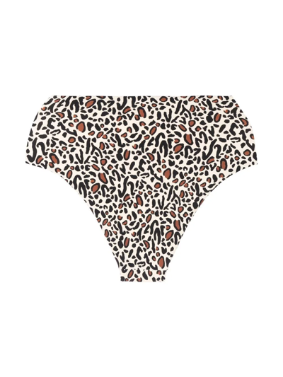 Shop Nanushka Leopard-print High-rise Bikini Briefs In Neutrals