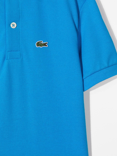 Shop Lacoste Logo-patch Polo Shirt In Blue