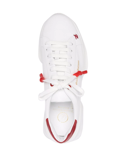 Shop Giuliano Galiano Nemesis Chunky-sole Sneakers In White