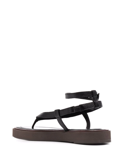Shop By Far Cece Flatform Sandals In Black