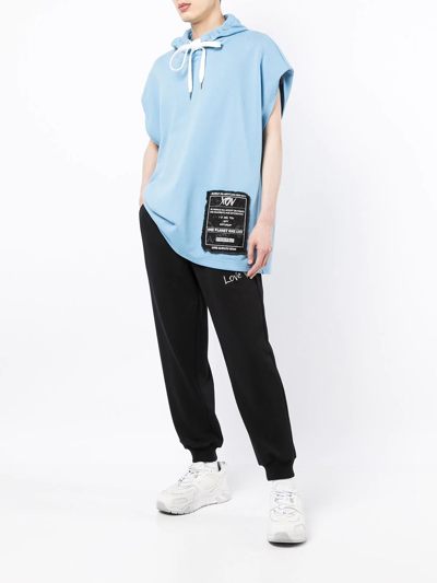 Ports V Slogan-print Track Pants In Black