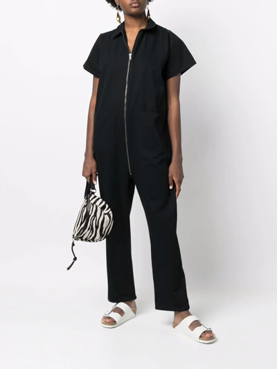 Shop Rachel Comey Barrie Zip-up Jumpsuit In Black