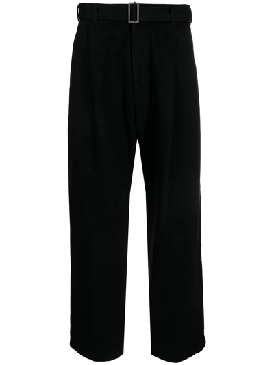 Shop Rito Structure Straight-leg Cropped Trousers In Black