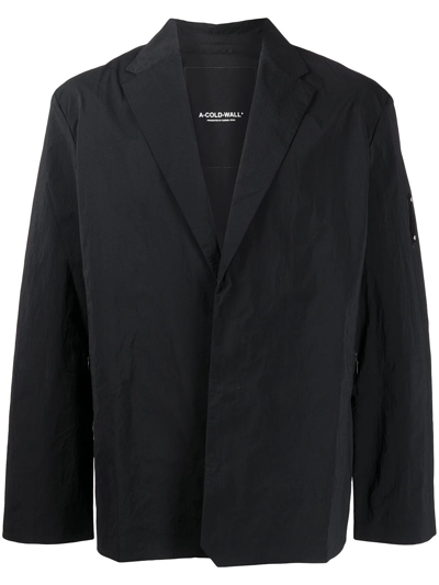 Shop A-cold-wall* Tech Single-breasted Blazer In Black