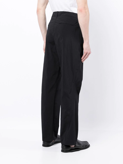 Shop A-cold-wall* Tailored-cut Straight-leg Trousers In Black