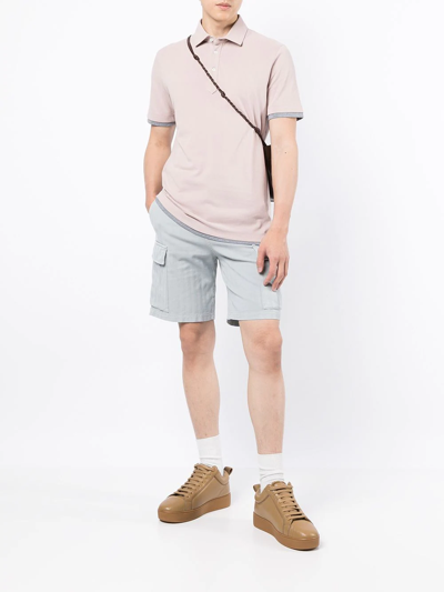 BRUNELLO CUCINELLI STRIPED CARGO SHORTS 