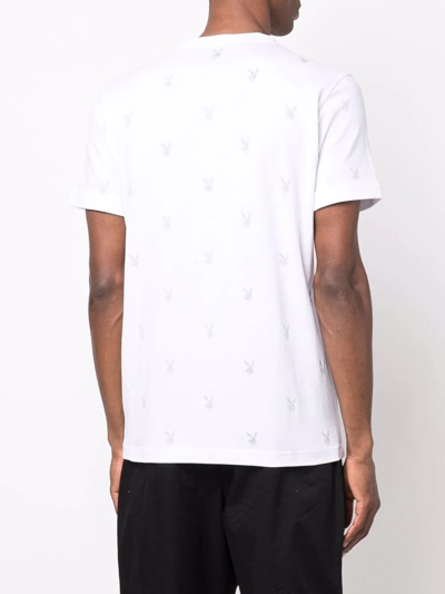 Shop John Richmond X Playboy Crew-neck T-shirt In White