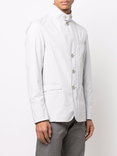 Herno Single-breasted Jacket In Neutrals