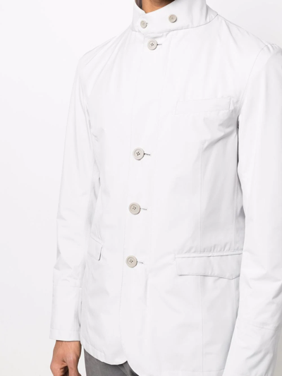 Herno Single-breasted Jacket In Neutrals