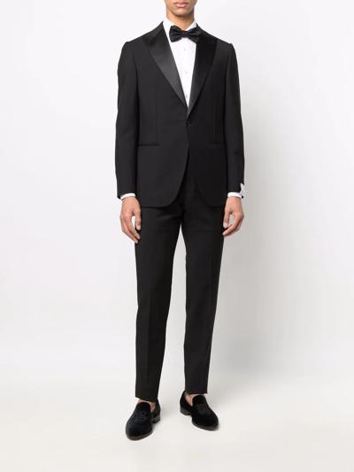 Caruso Two-piece Tailored Suit In Black