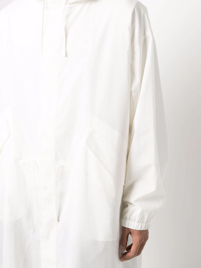 Shop Jil Sander Logo-print Raincoat In White